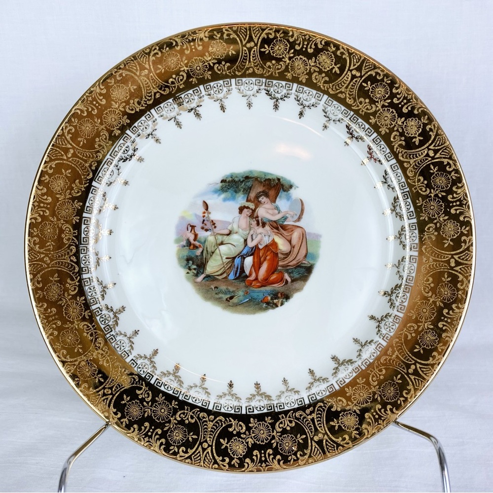 Vintage 1950s Edgewood Fine China 22K Gold Decorative Plate